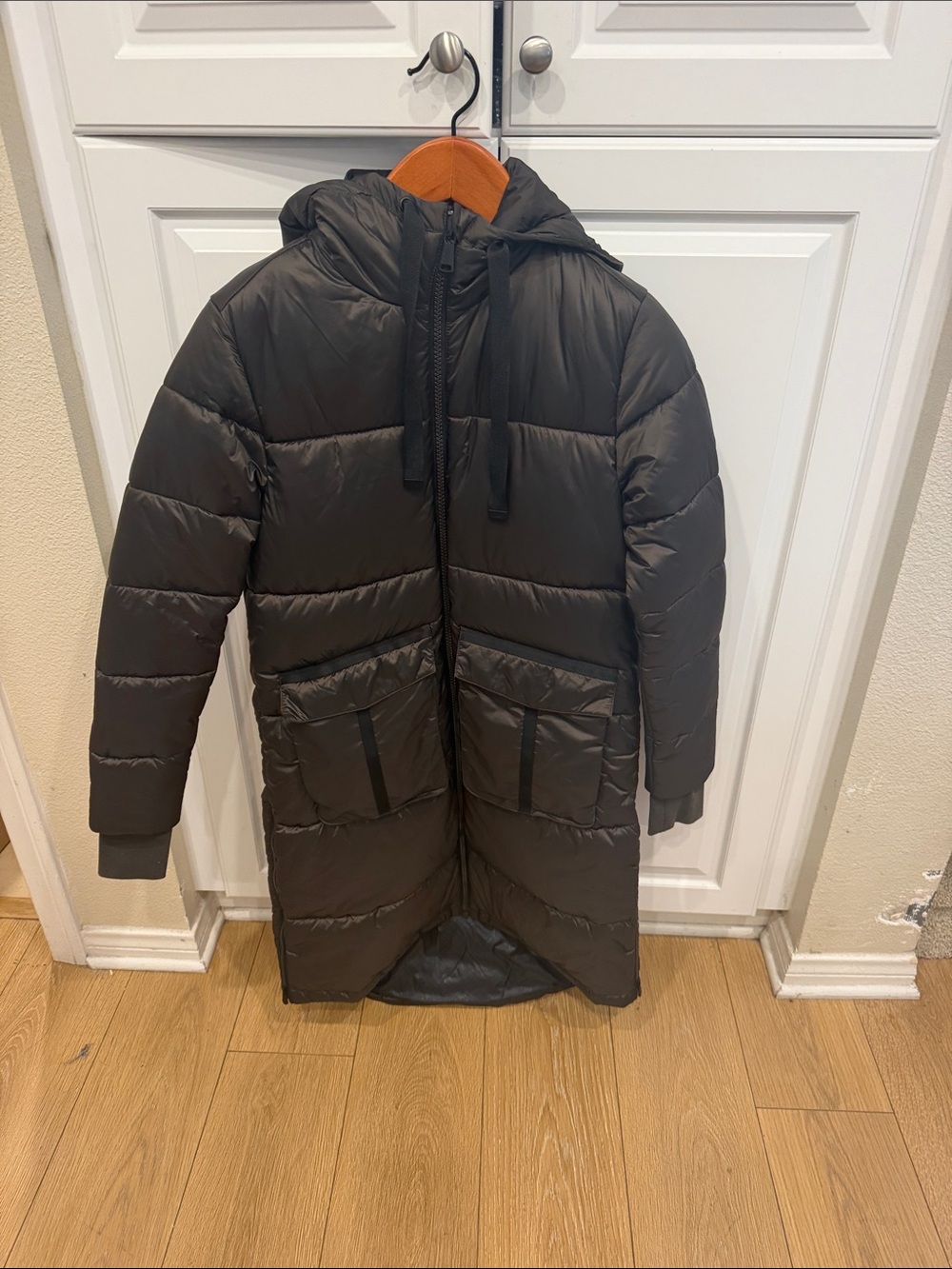 Alp N Rock Black Hooded Long Puffer Coat